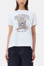 Basic Jersey Relaxed T - Shirt - Leopard
