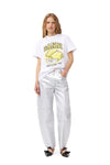 Basic Jersey Lemon Relaxed T - Shirt - Bright White