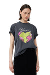 Basic Jersey Heart Relaxed Tee - Volcanic Ash