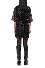 Butterfly Lace  Tights - Black