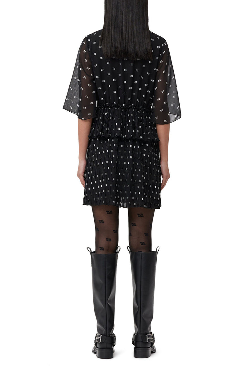 Butterfly Lace  Tights - Black