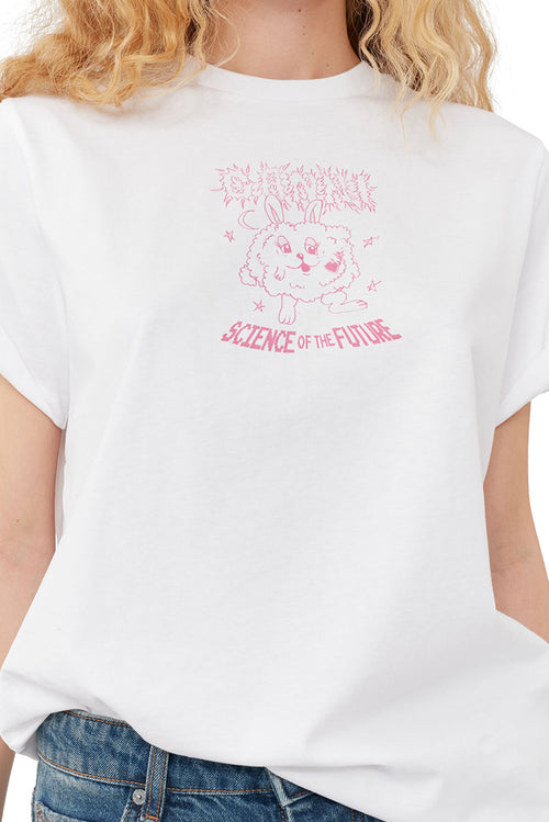 Basic Jersey Relaxed T Shirt - Pink Bunny