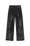 Foil Denim Wide Jeans - Black