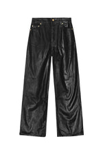 Foil Denim Wide Jeans - Black