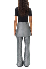 Shantoon Suiting Skirt Flare Pants - Gray Quill