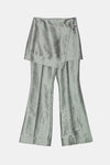 Shantoon Suiting Skirt Flare Pants - Gray Quill