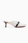 GANNI Sue Heeled Mule - Egret