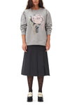Heavy Fleece Drop Shoulder Sweater - Paloma Melange