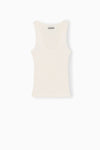 Heavy Rib Jersey Tank Top - Egret