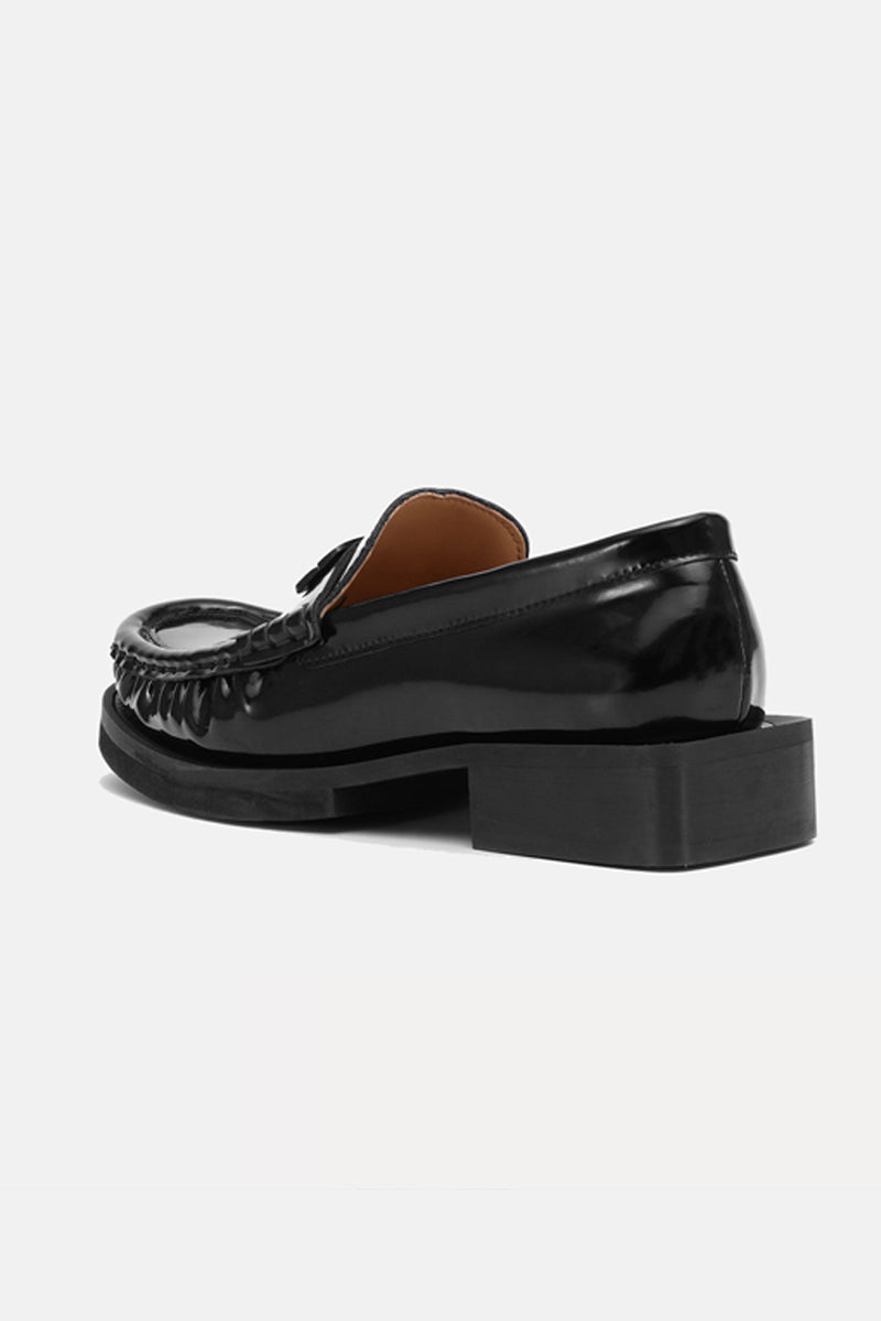 Butterfly Logo Moccasin - Black