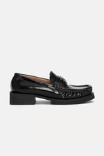 Butterfly Logo Moccasin - Black