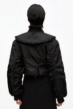 Duchesse Nylon Fitted Jacket - Black