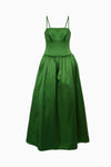 Satin Bandeau Maxi Dress - Green