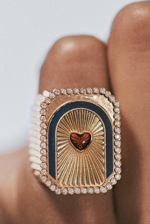 Bague Heart Mini Ring - 18k Yellow Gold