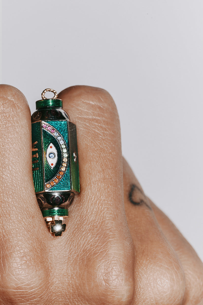 Eye Will Locket - 14k Yellow Gold