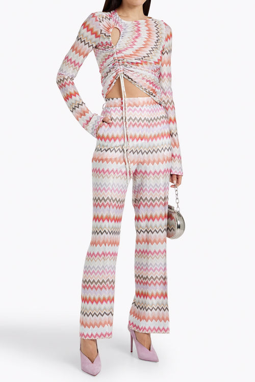 Long sleeve drawstring top