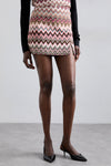 Mini Skirt - Multicolour Red, Black and White
