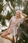 Just Getting Good Stripe Linen Shirt Dress - Neapolitan Ice Cream
