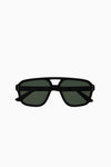 MONOKEL Jet Black - Green Solid Lens