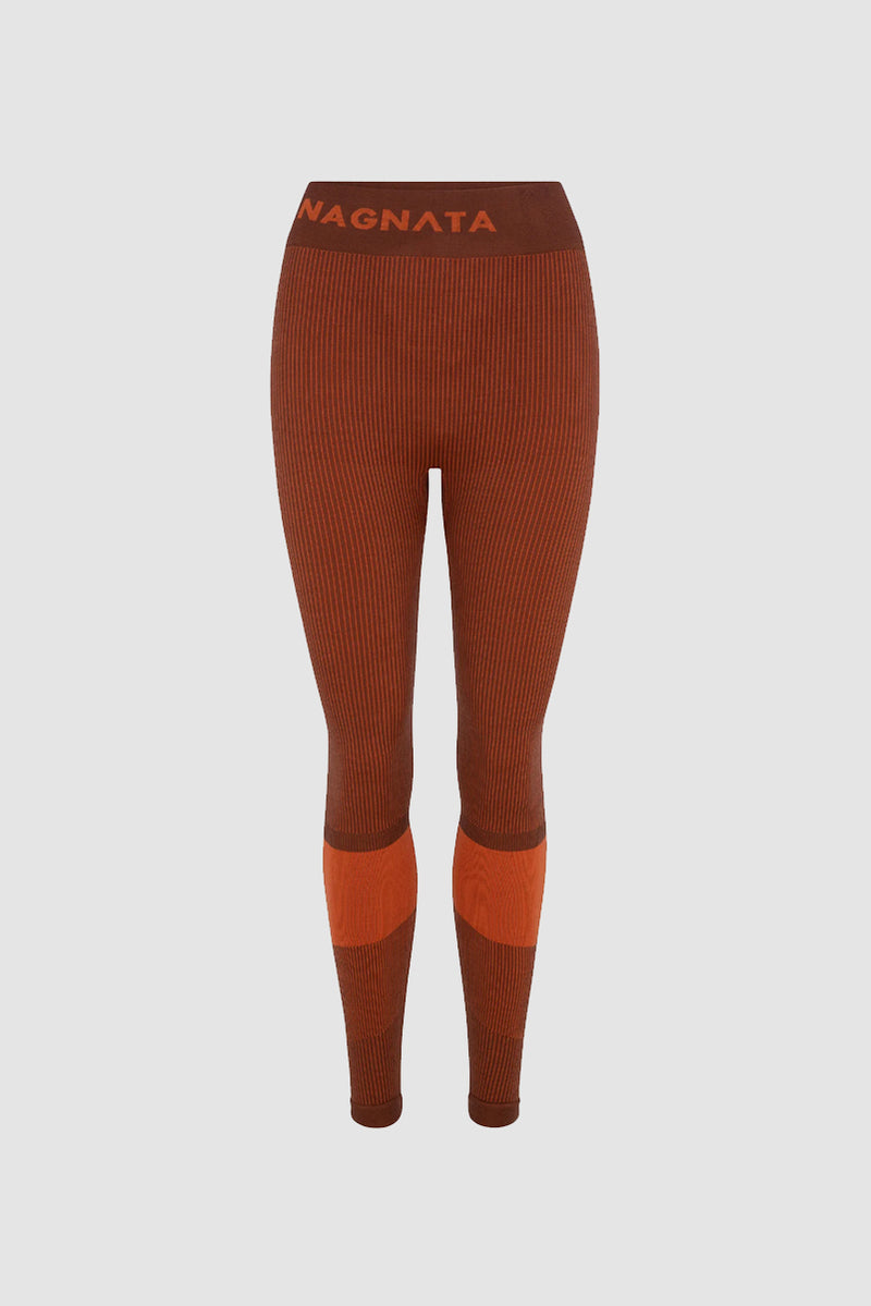 Yang Rib Legging - Henna/Cedar