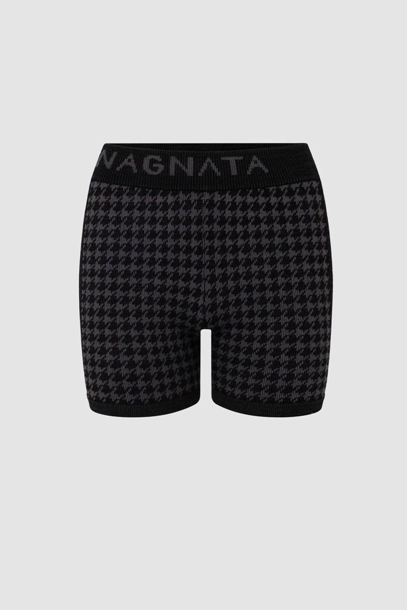 Checked Out Knit Short - Black/Ash