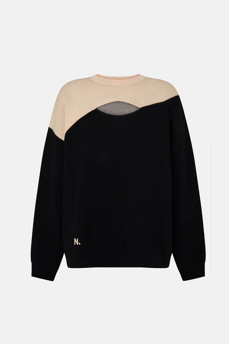 Balanced Crew Neck - Black/Sandstone