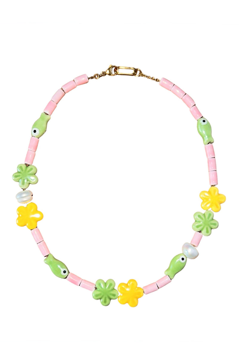 Poolside Fioiri Necklace Sorbet Matcha Filly s Stable