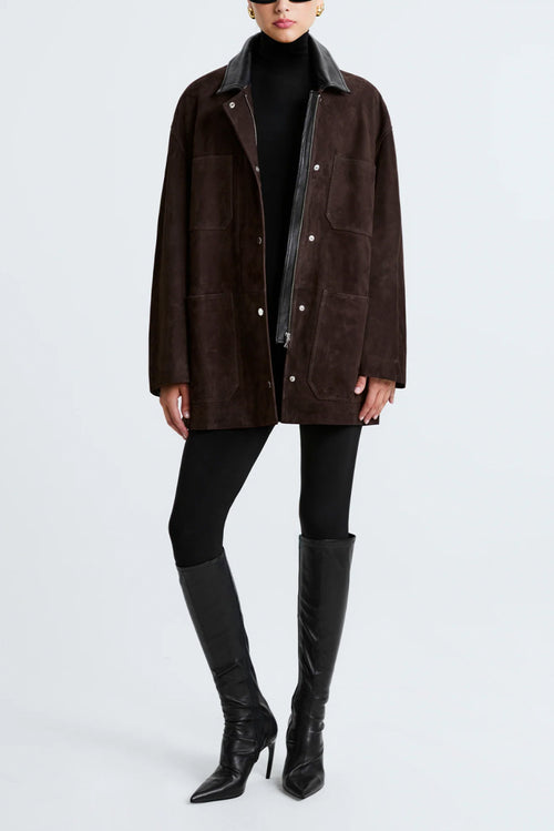 Barn Jacket - Mocha Suede