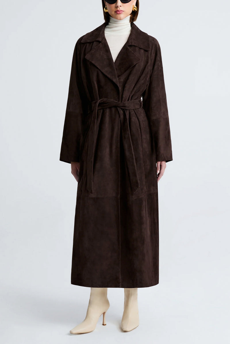 Althea Suede Jacket - Mocha Suede