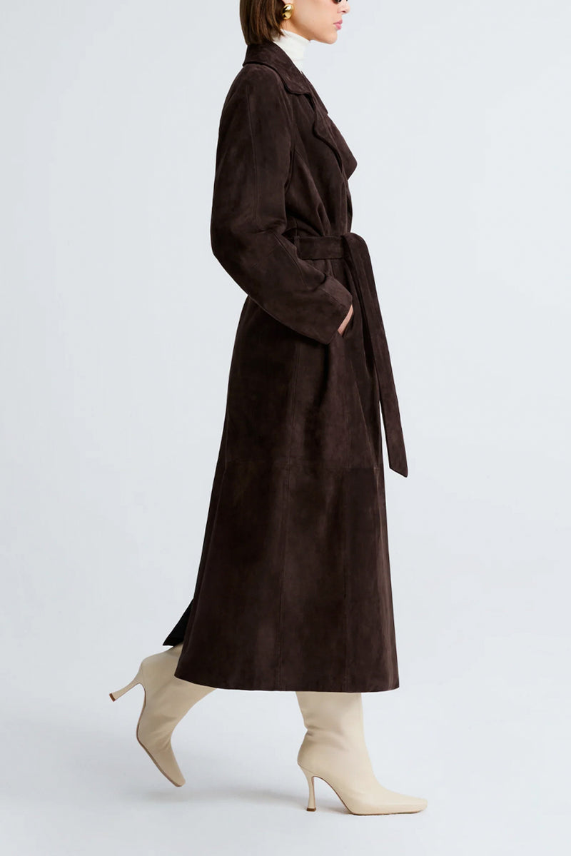 Althea Suede Jacket - Mocha Suede