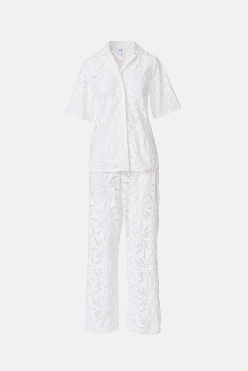 Habana Lace Pants - White