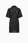 Lila Crochet Dress - Onyx