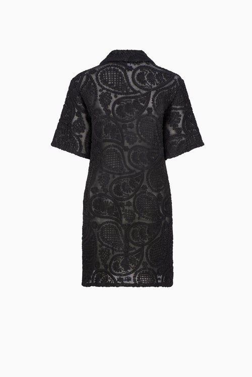 Lila Crochet Dress - Onyx