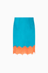 Lipp Silk Skirt 2.0 - Teal/Tangelo