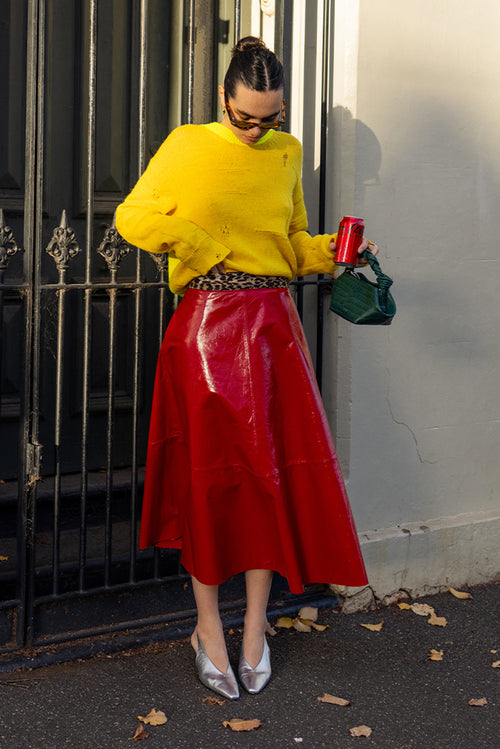 Rouge Skirt - Lipstick Red