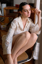Palma Dress - Cream Embroidery