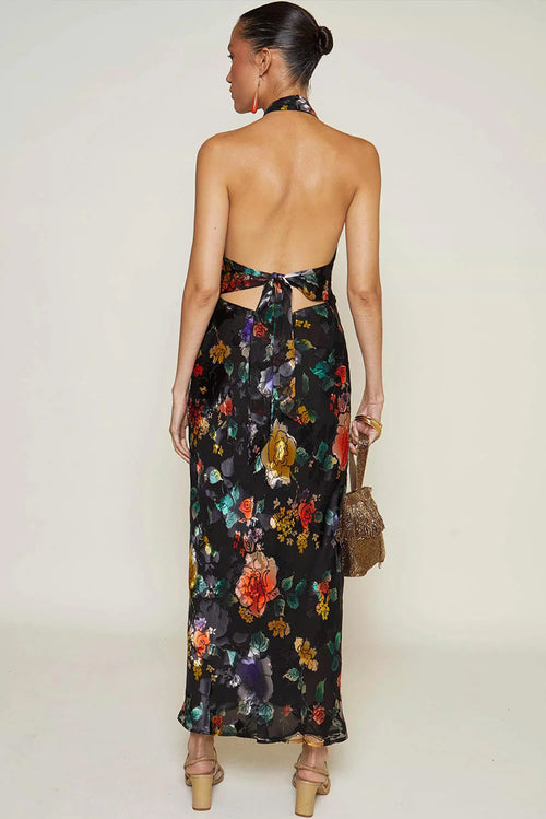 Pearl Dress - Ombre Black Bloom