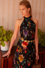 Pearl Dress - Ombre Black Bloom