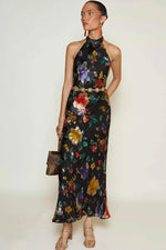 Pearl Dress - Ombre Black Bloom