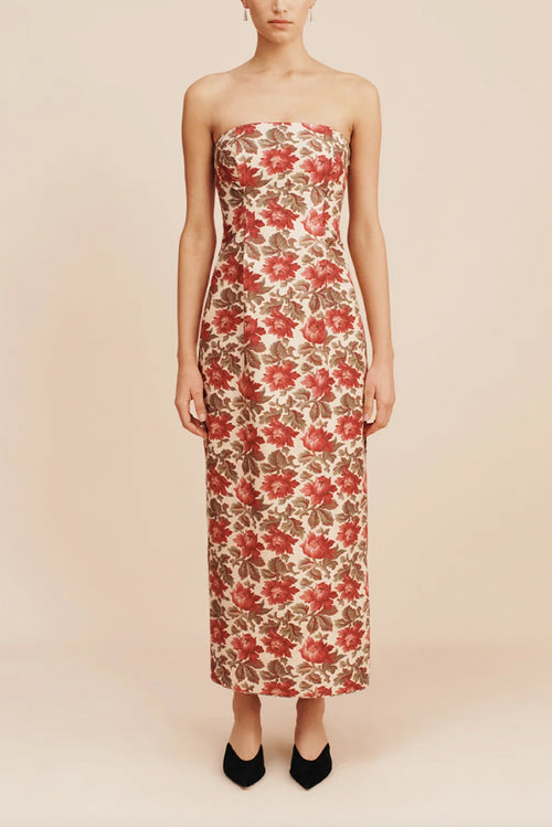 Rosalie Strapless Dress - Rose Bud