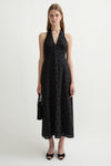 Salma Halter Dress - Black