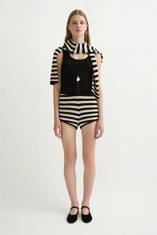 Miles Short - Cream & Black