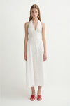 Salma Halter Dress - Vintage White