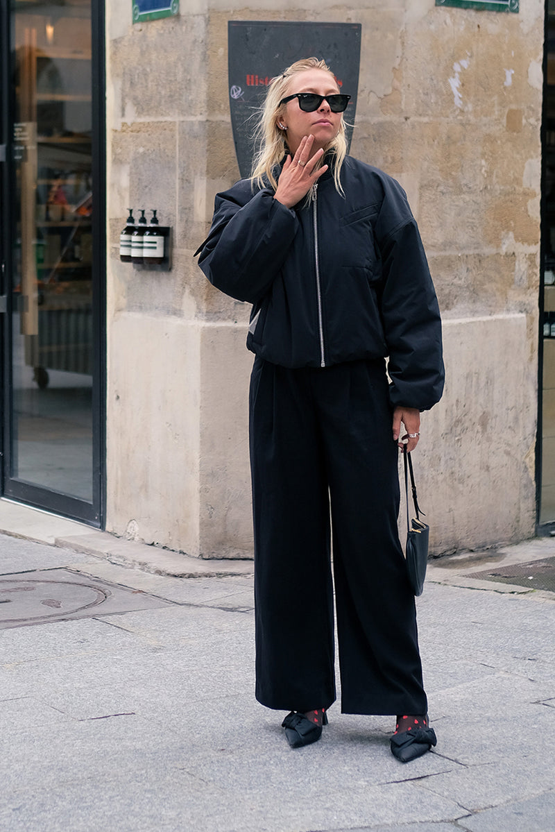 Province Pleated Pant - Black
