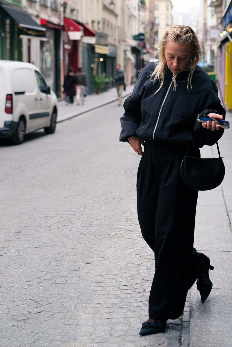 Province Pleated Pant - Black