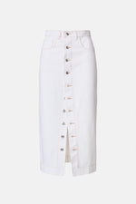 Ranch Denim Skirt - White