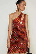 Perri Dress - Abstract Tile Gold