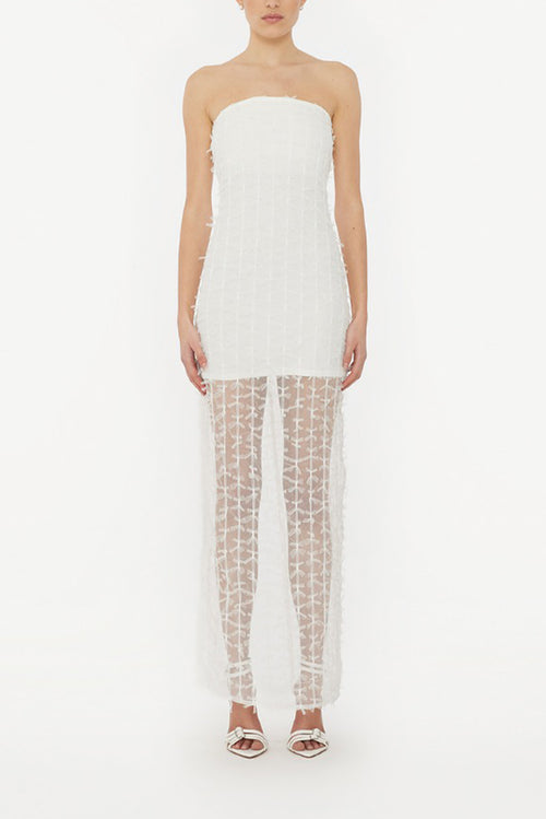 Bow Tube Dress - Egret