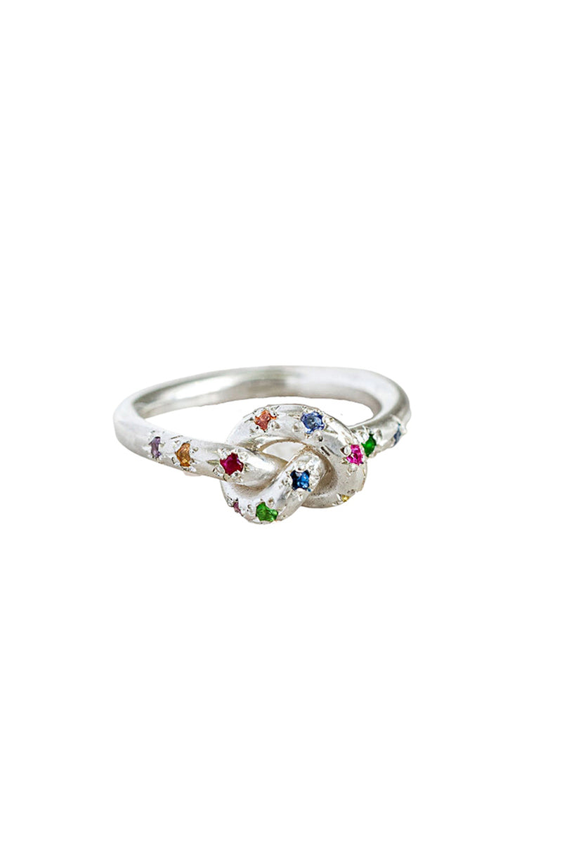 Hundreds and Thousands Pretzel Ring - Sterling Silver