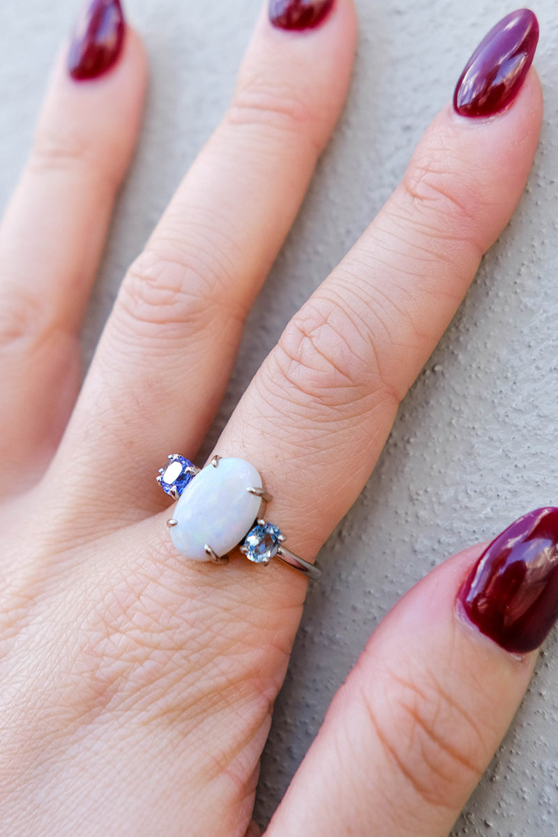 One Off Crystal Opal Splice - 18k White Gold
